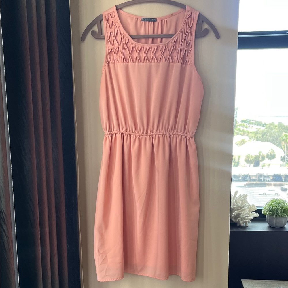 Soprano Coral Sleeveless Mini Dress